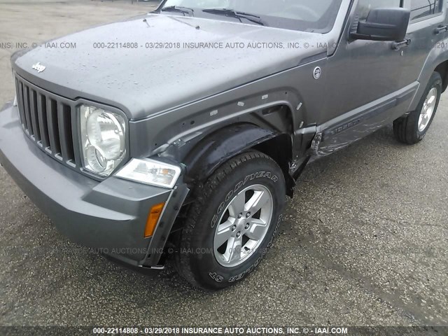 1C4PJMAK9CW139757 - 2012 JEEP LIBERTY SPORT GRAY photo 6