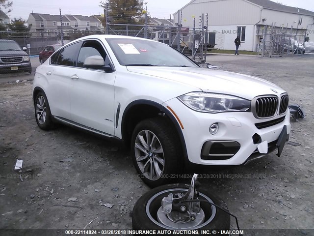 5UXKU2C33H0X46984 - 2017 BMW X6 XDRIVE35I WHITE photo 1