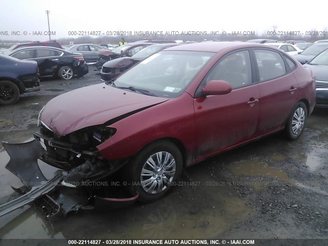 KMHDU46D58U548082 - 2008 HYUNDAI ELANTRA GLS/SE/LIMITED RED photo 2