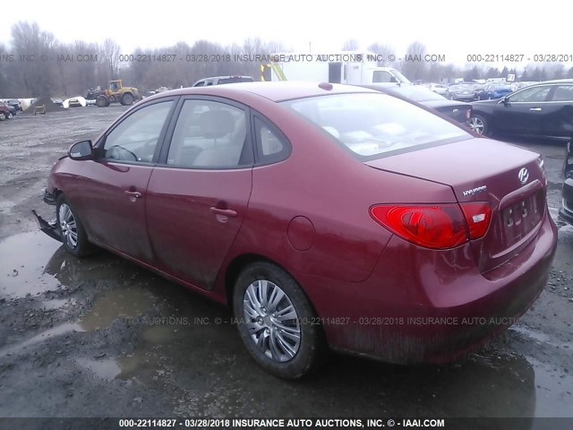 KMHDU46D58U548082 - 2008 HYUNDAI ELANTRA GLS/SE/LIMITED RED photo 3