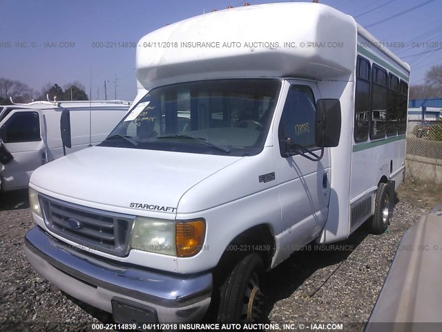 1FDWE35L93HA63342 - 2003 FORD ECONOLINE E350 SUPER DUTY CTWAY VAN WHITE photo 2