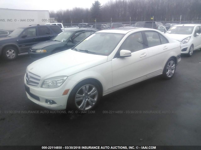 WDDGF8BB1AR127790 - 2010 MERCEDES-BENZ C 300 4MATIC WHITE photo 2