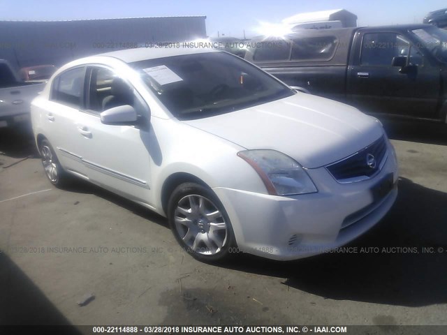 3N1AB6AP5CL605722 - 2012 NISSAN SENTRA 2.0/2.0S/SR/2.0SL WHITE photo 1