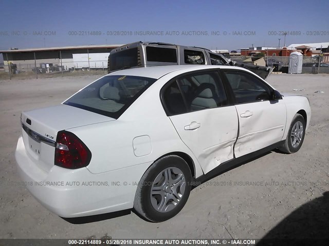 1G1ZS53876F239088 - 2006 CHEVROLET MALIBU LS 白色 照片 4