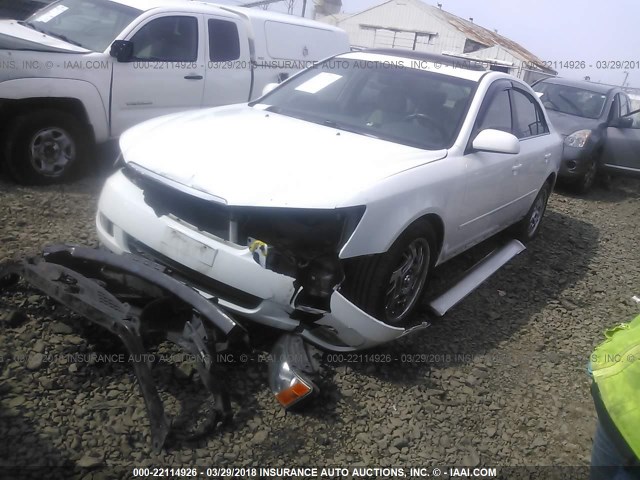 5NPEU46F48H395120 - 2008 HYUNDAI SONATA SE/LIMITED WHITE photo 2