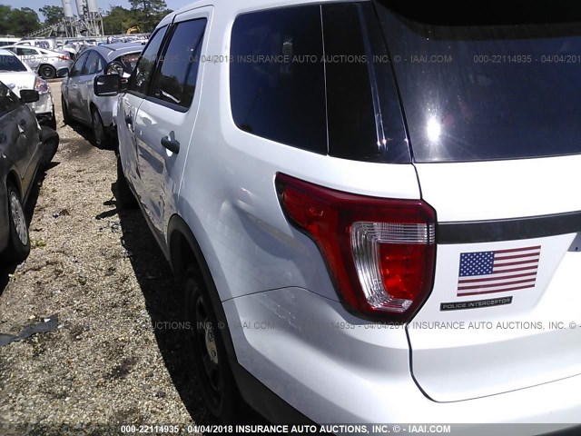 1FM5K8AR7GGC92612 - 2016 FORD EXPLORER POLICE INTERCEPTOR WHITE photo 3