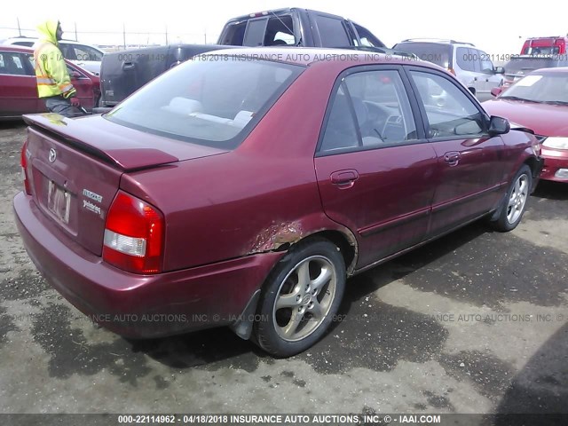 JM1BJ225610472425 - 2001 MAZDA PROTEGE LX/ES RED photo 4