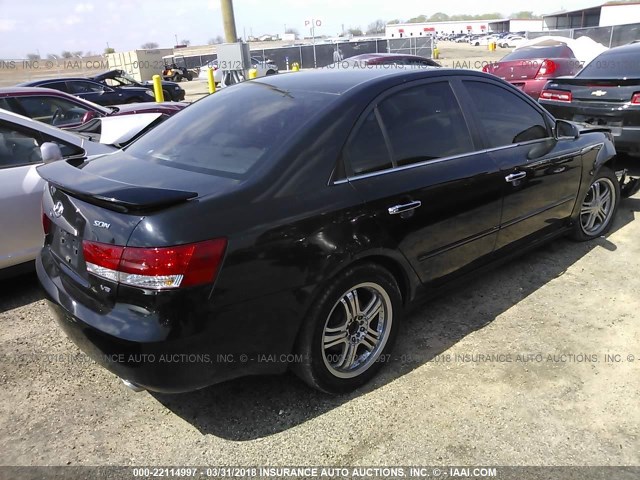 5NPEU46FX7H216674 - 2007 HYUNDAI SONATA SE/LIMITED BLACK photo 4