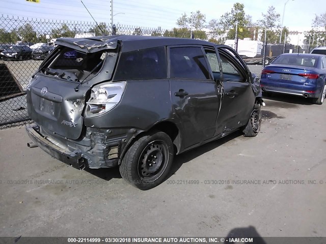 2T1KR32E07C654697 - 2007 TOYOTA COROLLA MATRIX XR GRAY photo 4