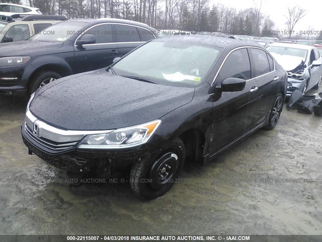 1HGCR2F55GA107150 - 2016 HONDA ACCORD SPORT 黑色 照片 2
