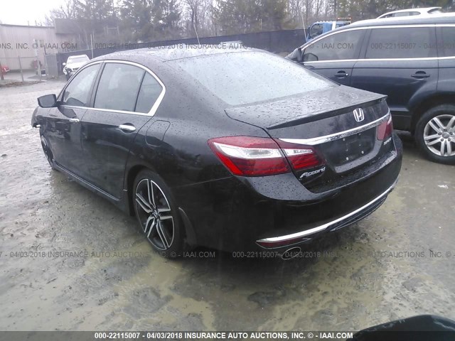 1HGCR2F55GA107150 - 2016 HONDA ACCORD SPORT 黑色 照片 3