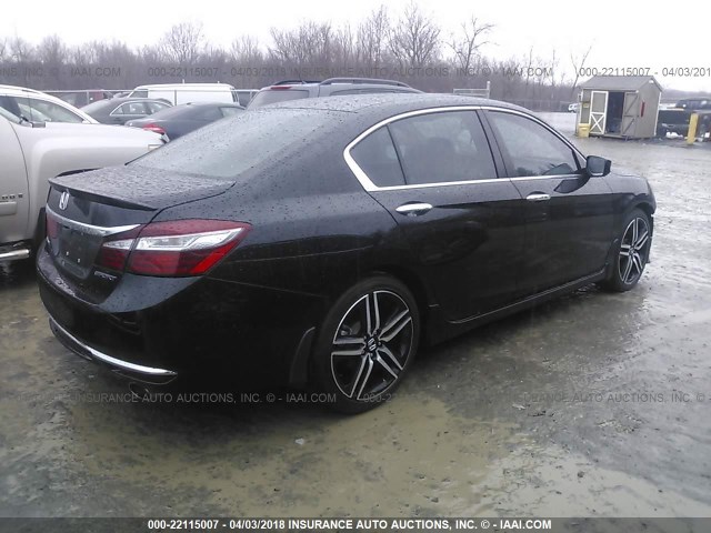 1HGCR2F55GA107150 - 2016 HONDA ACCORD SPORT 黑色 照片 4