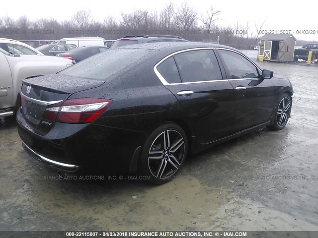 1HGCR2F55GA107150 - 2016 HONDA ACCORD SPORT BLACK photo 4