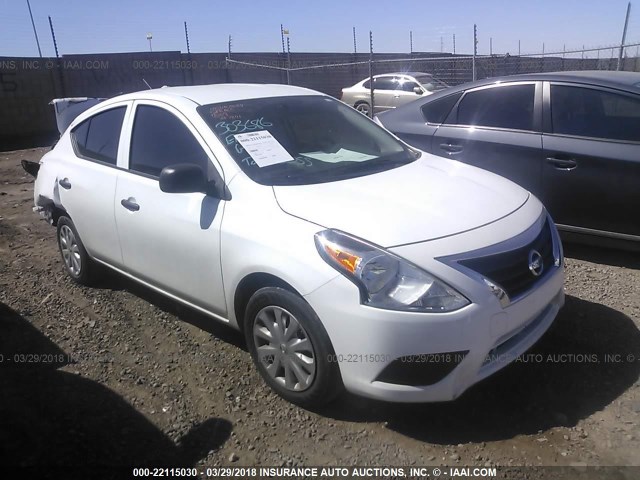 3N1CN7AP1FL827846 - 2015 NISSAN VERSA S/S PLUS/SV/SL WHITE photo 1