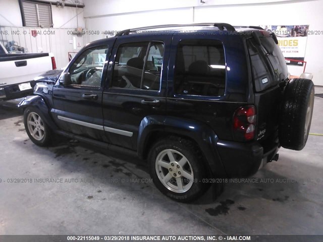 1J4GL58K07W526560 - 2007 JEEP LIBERTY LIMITED BLUE photo 3