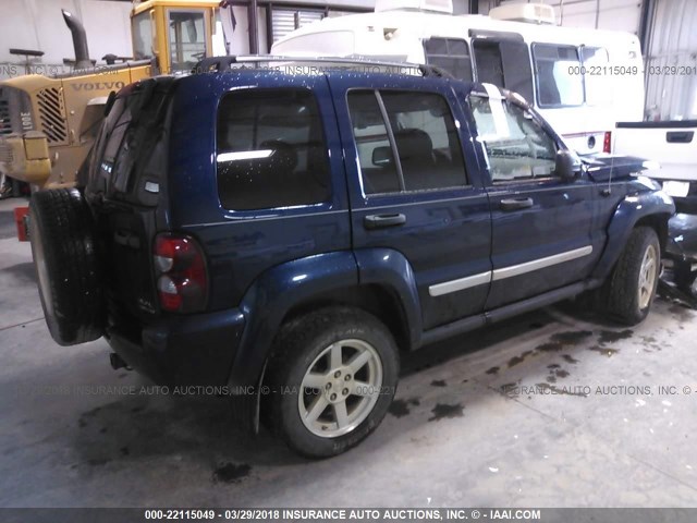 1J4GL58K07W526560 - 2007 JEEP LIBERTY LIMITED BLUE photo 4