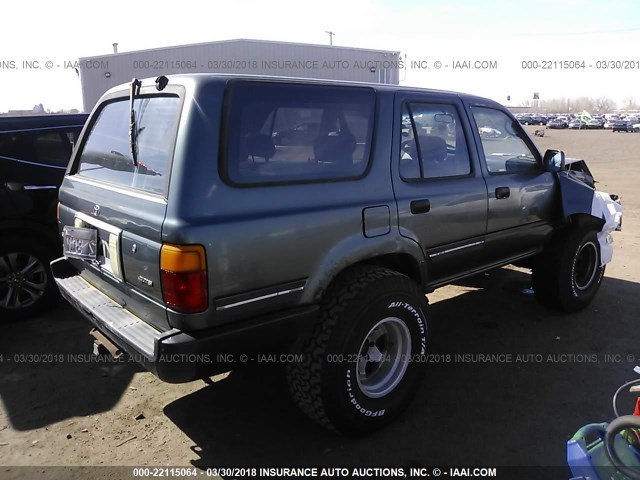 JT3RN37W4N0011034 - 1992 TOYOTA 4RUNNER RN37 GREEN photo 4