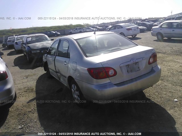 1NXBR32E13Z155268 - 2003 TOYOTA COROLLA CE/LE/S SILVER photo 3