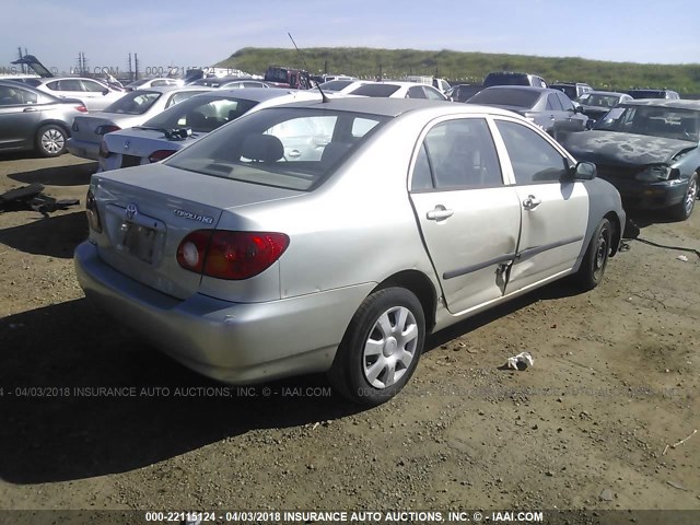 1NXBR32E13Z155268 - 2003 TOYOTA COROLLA CE/LE/S SILVER photo 4