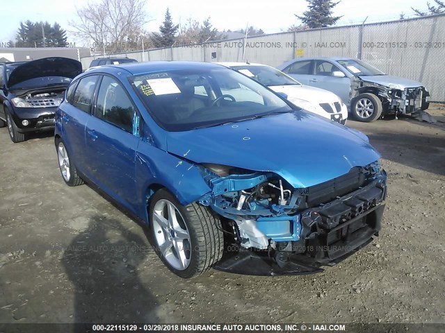 1FADP3N27DL360451 - 2013 FORD FOCUS TITANIUM BLUE photo 1