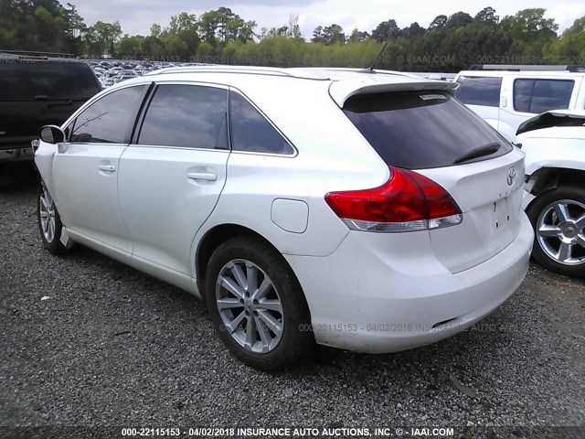 4T3ZA3BB8BU043844 - 2011 TOYOTA VENZA WHITE photo 3