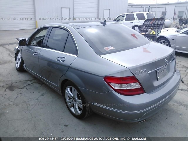 WDDGF54X59F224706 - 2009 MERCEDES-BENZ C 300 GRAY photo 3