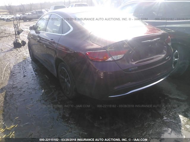 1C3CCCAB1GN143112 - 2016 CHRYSLER 200 LIMITED RED photo 3