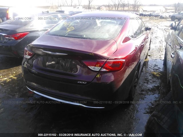 1C3CCCAB1GN143112 - 2016 CHRYSLER 200 LIMITED RED photo 4