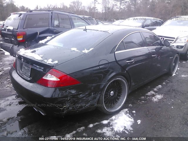 WDDDJ76X06A072515 - 2006 MERCEDES-BENZ CLS 55 AMG BLACK photo 4