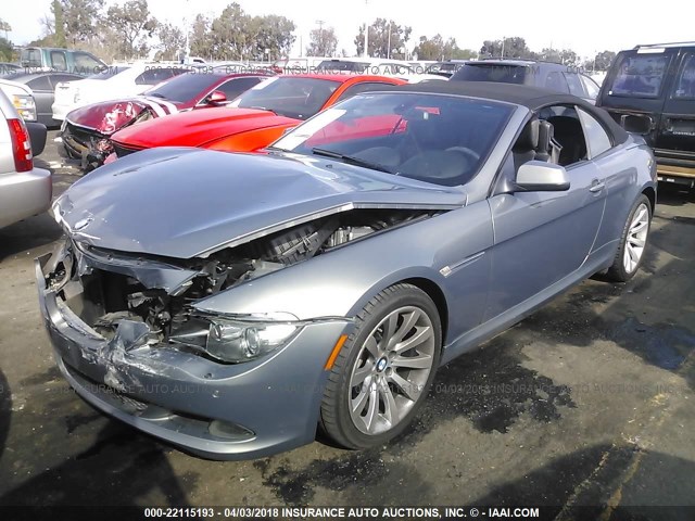 WBAEB5C56AC225895 - 2010 BMW 650 I GRAY photo 2