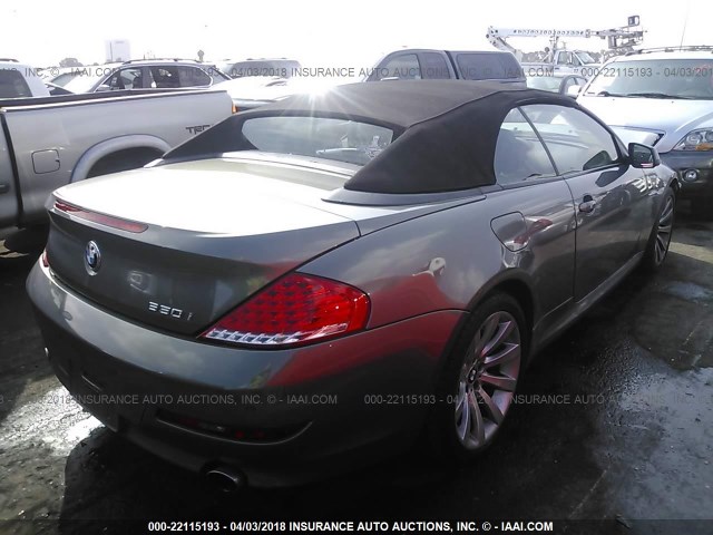 WBAEB5C56AC225895 - 2010 BMW 650 I GRAY photo 4