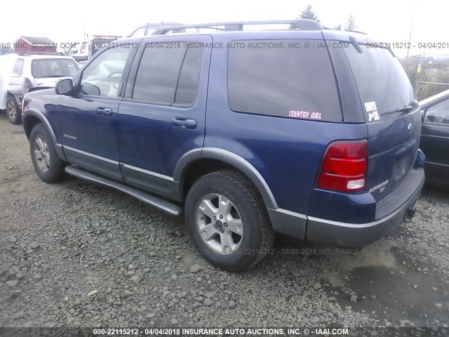 1FMDU73K04ZA23111 - 2004 FORD EXPLORER XLT/XLT SPORT/NBX BLUE photo 3