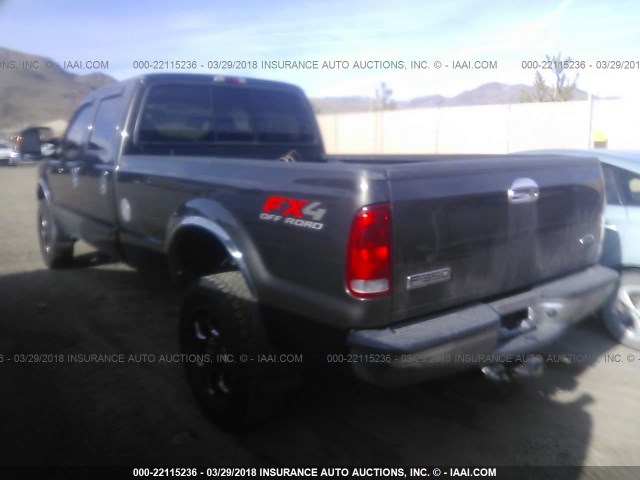 1FTWW31P65EB09899 - 2005 FORD F350 SRW SUPER DUTY GRAY photo 3