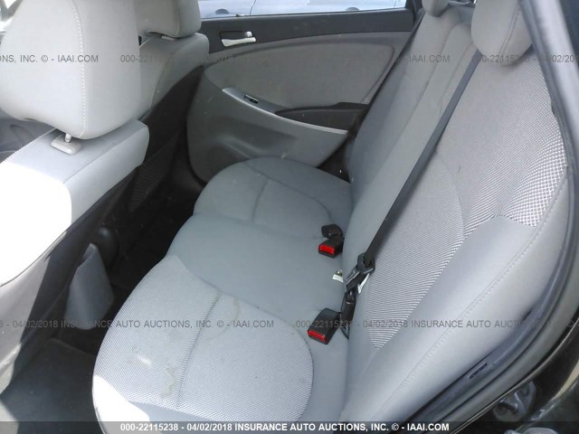 KMHCT5AEXDU082437 - 2013 HYUNDAI ACCENT GLS/GS BLACK photo 8