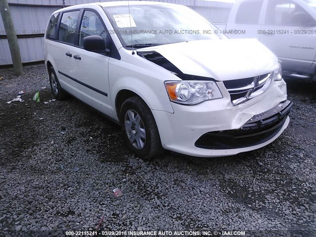 2C4RDGBG5DR507762 - 2013 DODGE GRAND CARAVAN SE WHITE photo 1