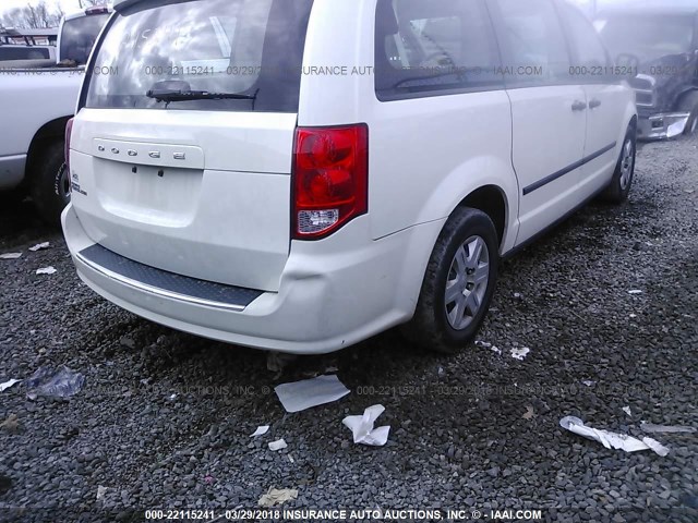 2C4RDGBG5DR507762 - 2013 DODGE GRAND CARAVAN SE WHITE photo 4