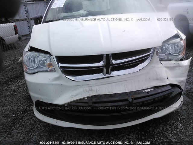 2C4RDGBG5DR507762 - 2013 DODGE GRAND CARAVAN SE WHITE photo 6