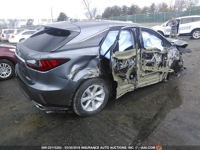 2T2ZZMCA5HC059423 - 2017 LEXUS RX 350/BASE/F SPORT GRAY photo 4