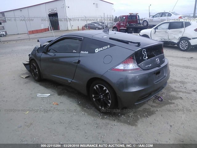 JHMZF1D63FS003254 - 2015 HONDA CR-Z EX GRAY photo 3