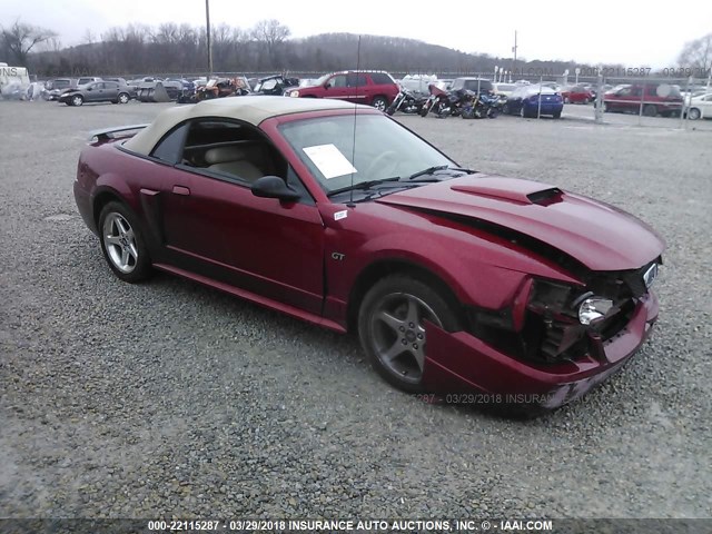 1FAFP45X73F444647 - 2003 FORD MUSTANG GT RED photo 1