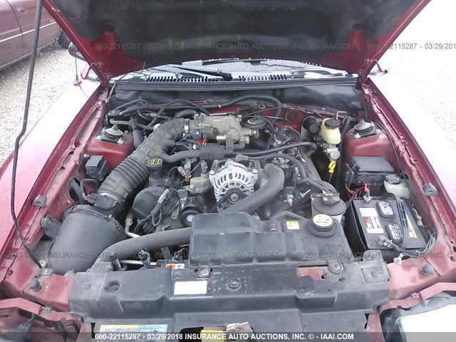 1FAFP45X73F444647 - 2003 FORD MUSTANG GT RED photo 10