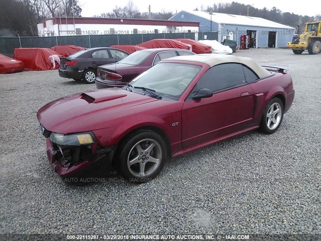 1FAFP45X73F444647 - 2003 FORD MUSTANG GT RED photo 2