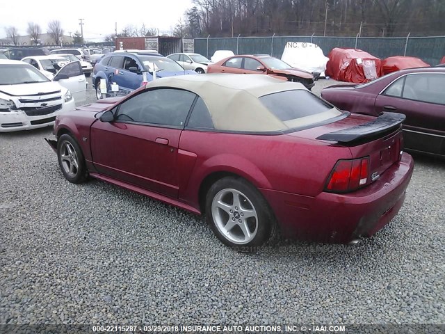 1FAFP45X73F444647 - 2003 FORD MUSTANG GT RED photo 3