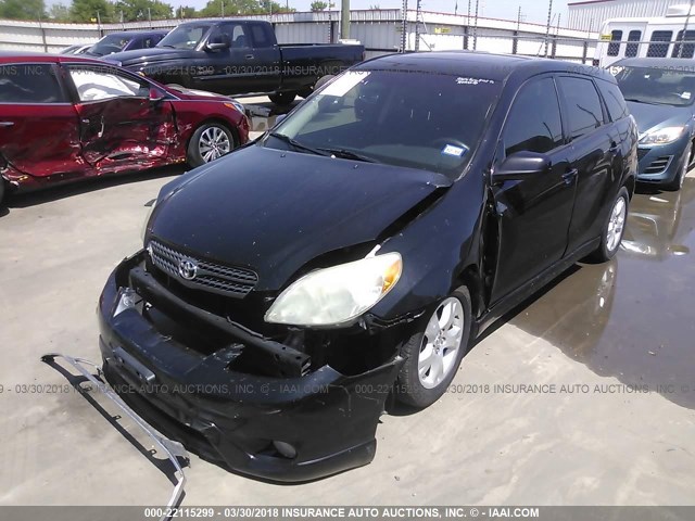 2T1KR32E76C584534 - 2006 TOYOTA COROLLA MATRIX XR BLACK photo 2