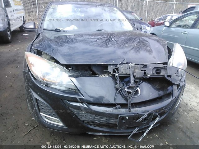 JM1BL1U65B1394421 - 2011 MAZDA 3 S BLACK photo 6