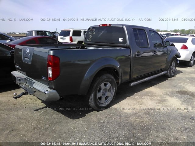 1N6AD09U77C457280 - 2007 NISSAN FRONTIER CREW CAB LE/SE/OFF ROAD GRAY photo 4