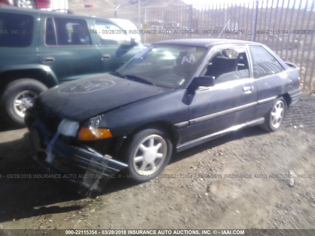 1FARP1285RW274404 - 1994 FORD ESCORT GT BLACK photo 2