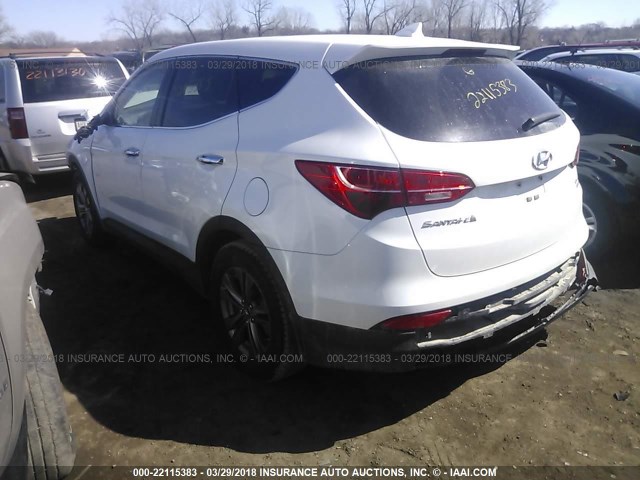 5XYZTDLB3EG131492 - 2014 HYUNDAI SANTA FE SPORT  WHITE photo 3