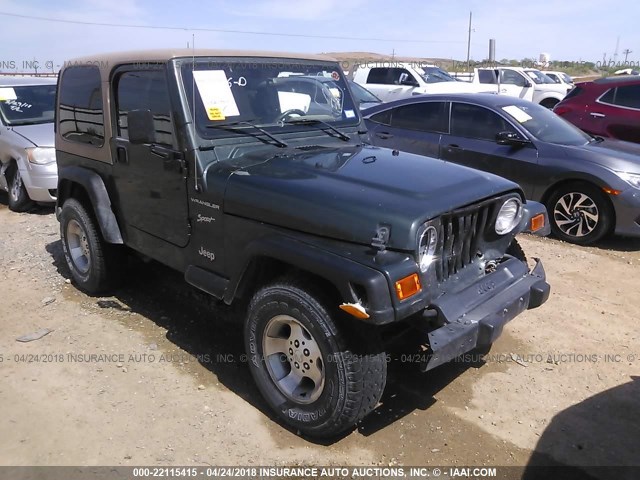 1J4FA49S42P745938 - 2002 JEEP WRANGLER / TJ SPORT GREEN photo 1