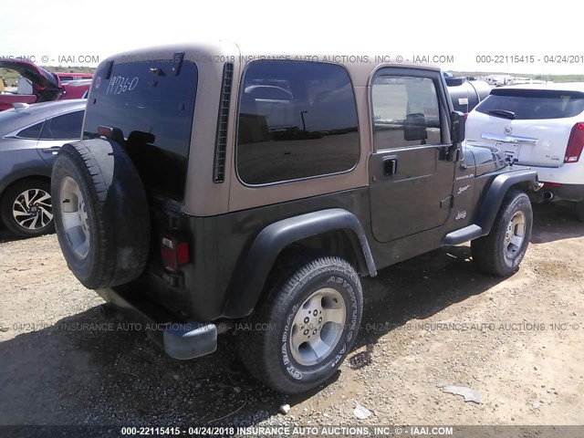 1J4FA49S42P745938 - 2002 JEEP WRANGLER / TJ SPORT GREEN photo 4